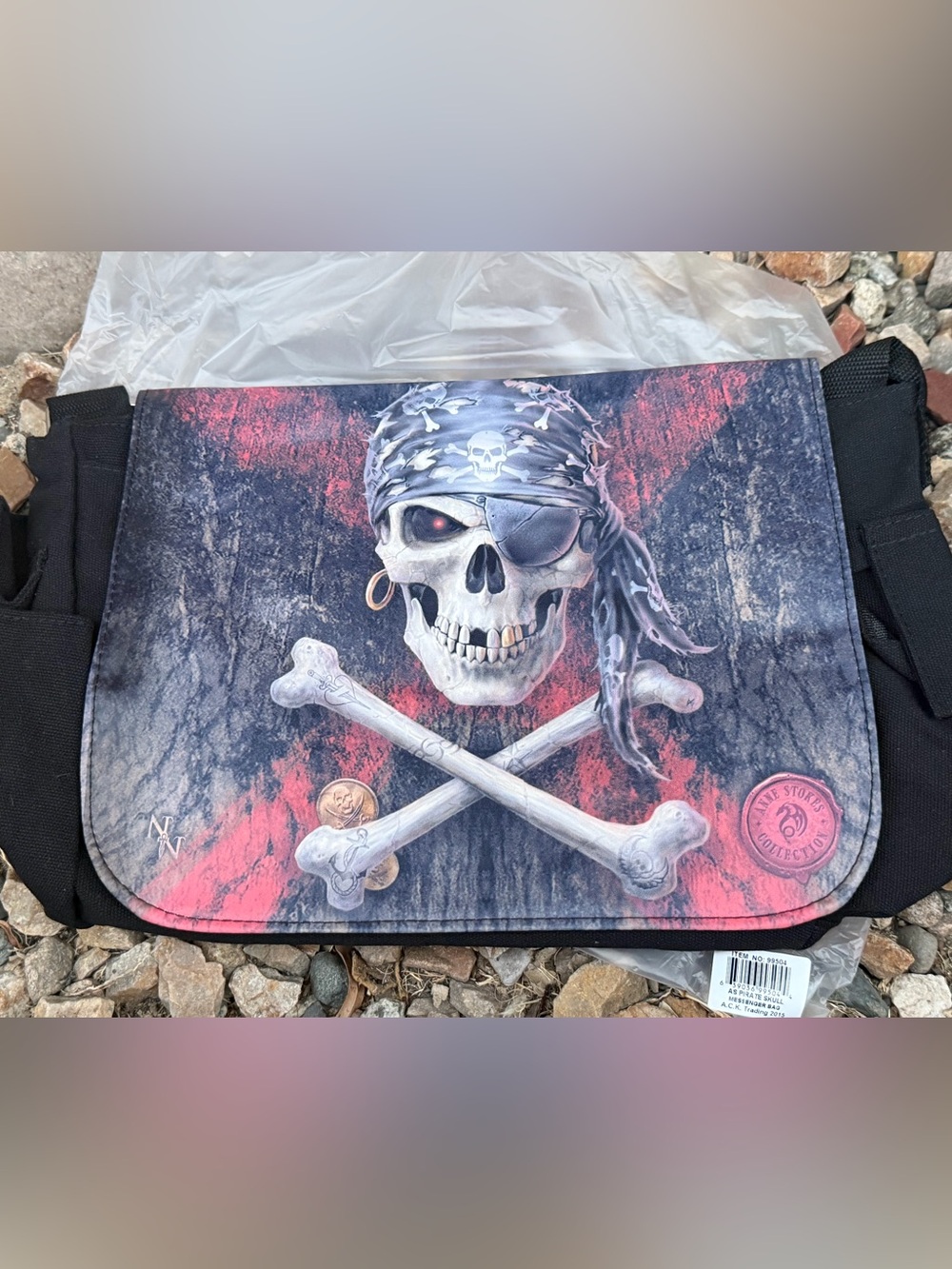 New Anne Stokes Pirate Skull messenger bag